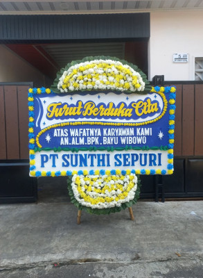 Papan Bunga Duka di Greges